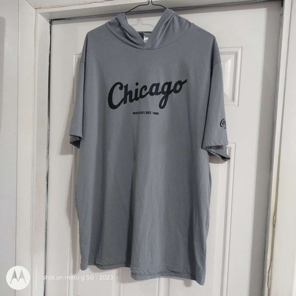 Gray CHICAGO WHITE SOX Hooded T-Shirt - Size Men's XL